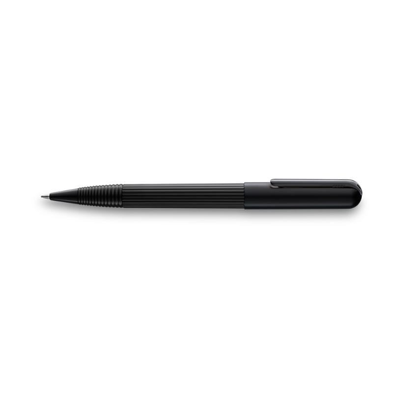 Lamy Imporium Mechanical Pencil in elegant black with a matte finish, featuring a polished gold clip and a precise 0.7mm lead.