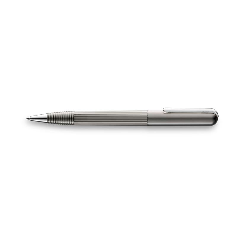 Lamy Imporium Ballpen Titanium (293) featuring a sleek titanium body, polished clip, and twist-action mechanism for elegant writing.