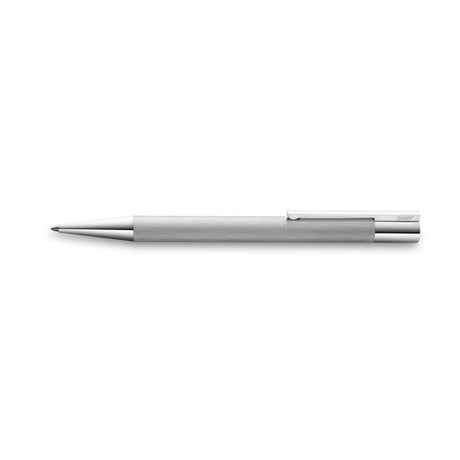 Lamy Scala Mechanical Pencil in brushed steel, featuring a 0.7mm lead, chrome accents, and Bauhaus minimalist design.