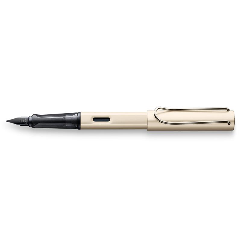 Elegant Lamy Lx Fountain Pen in Medium Palladium with anodised aluminium finish and ergonomic grip for smooth writing.