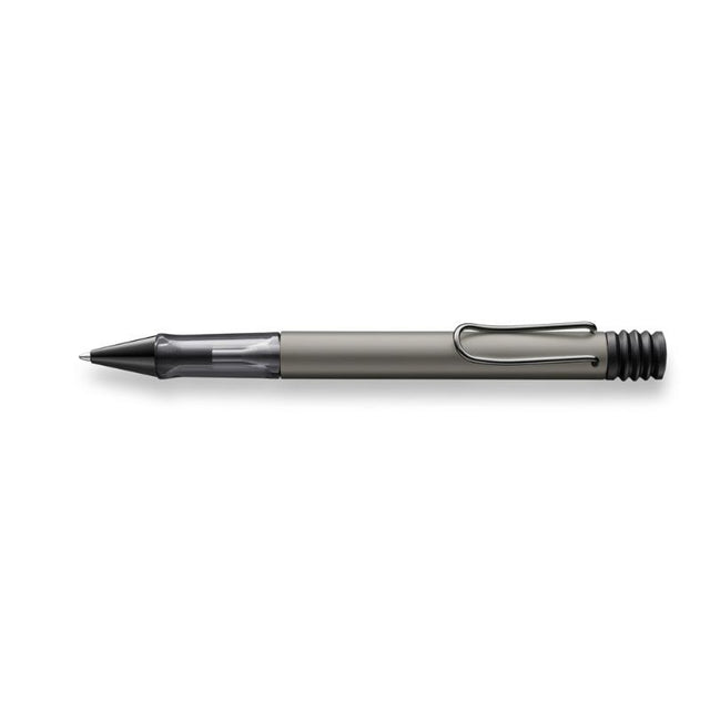 Lamy Lx Ballpoint pen in ruthenium features sleek aluminum body, ergonomic grip, and luxury detailing, ideal for stylish writing.