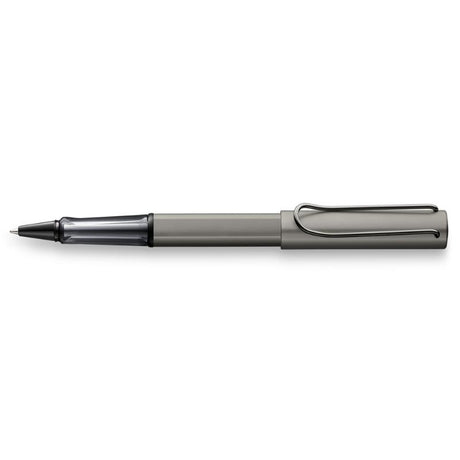 Lamy Lx Rollerball pen in anodized dark grey ruthenium, featuring a sleek design and ergonomic grip, perfect for elegant writing.