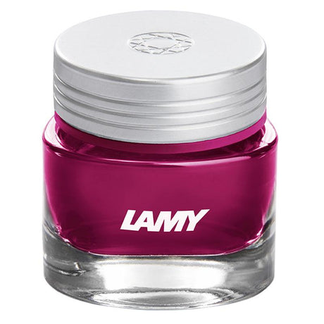 30 ml bottle of Lamy T53 Rhodonite Pink ink, showcasing a vibrant pink color perfect for writing and artistic projects.