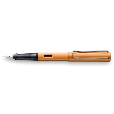 Lamy Al-Star Fountain Pen in metallic bronze with ergonomic grip and extra fine nib for elegant, precise writing.