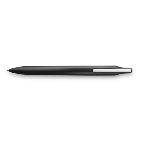 Sophisticated Lamy Xevo Matte Black ballpoint pen with a sleek plastic body, twist-action mechanism, and polished metal clip.