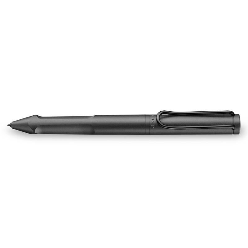 Lamy EMR 644 Safari Twin Pen in black, a versatile 2-in-1 ballpoint and stylus with ergonomic design and advanced technology.