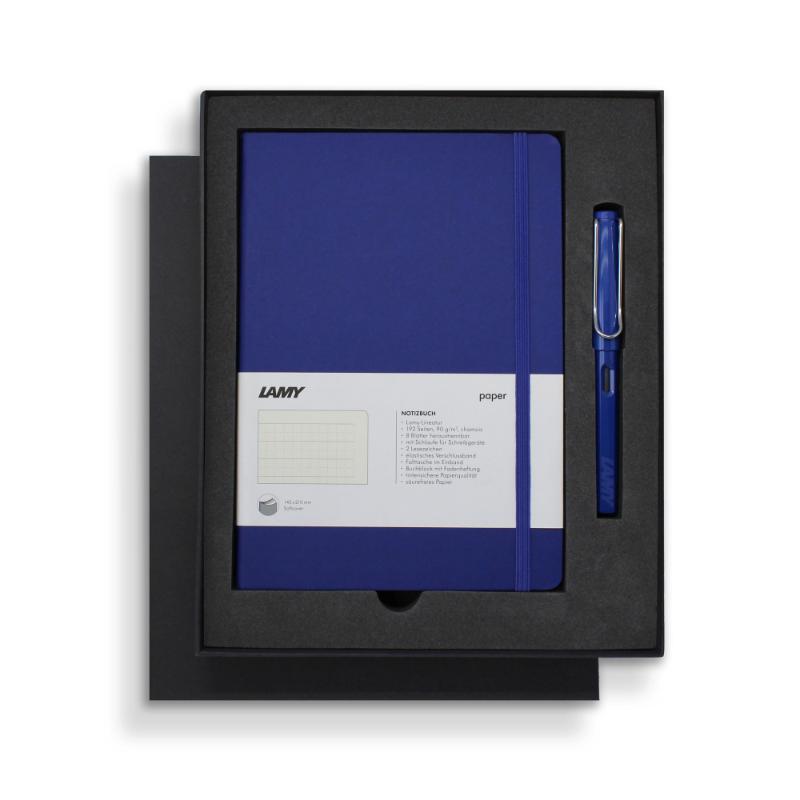 Lamy Notebook Fountain Pen Gift Set A5 Soft Cover Blue