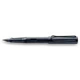 Lamy Notebook Fountain Pen Gift Set featuring a black anodized pen, A6 hardcover notebook with gilt pages, and accessories.