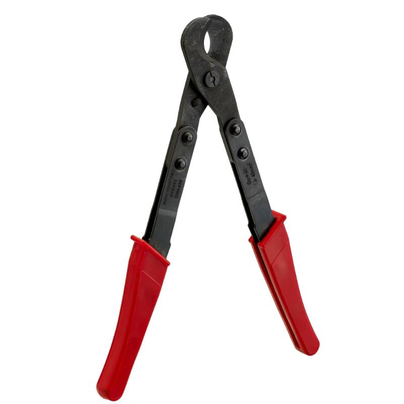 Maun 28cm hand shears for cutting copper and aluminium cables, lightweight at 373g, with 20mm cutting capacity.