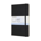 Moleskine Art Watercolour Portrait Large Black sketchbook with 200 g/m² paper, ideal for portraits and creative expression.