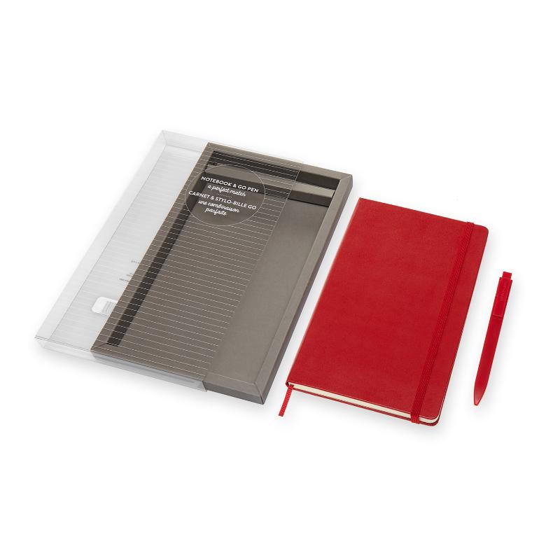 Moleskine Bundle Edition  Notebook Large +Go Pen Scarlet Red