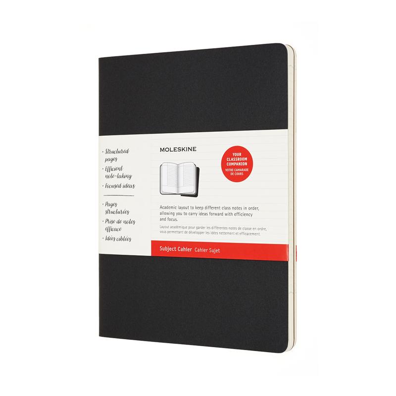 Moleskine Cahier Journal XL pack of 2 in Black and Kraft Brown, featuring customizable covers and detachable pages for notes.