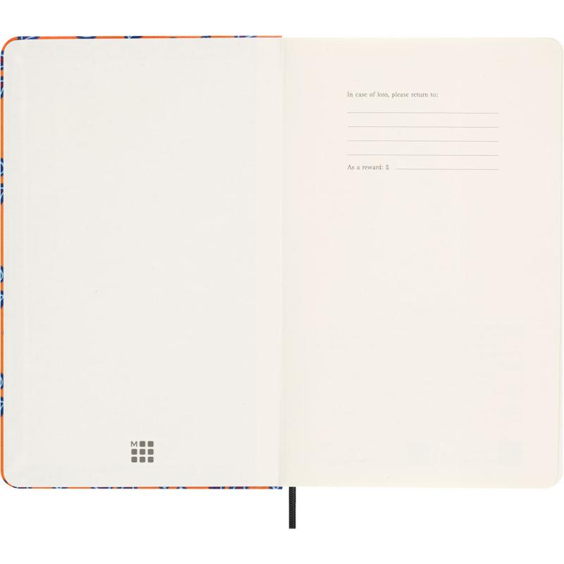 Moleskine Silk Orange Undated Planner with gift box, featuring luxurious Italian silk, customizable dividers, and spacious layouts.