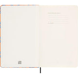 Moleskine Silk Orange Undated Planner with gift box, featuring luxurious Italian silk, customizable dividers, and spacious layouts.