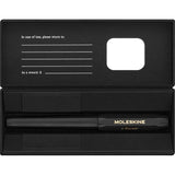 Moleskine Kaweco Ballpoint pen in black, featuring a 1.0mm tip for smooth writing and a stylish, compact design.