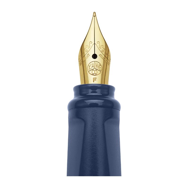 Moleskine Kaweco Fountain Pen with fine nib in elegant blue, ideal for smooth writing and creative expression.