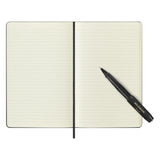 Elegant Moleskine Kaweco Rollerball & Large Ruled Notebook Set in black, perfect for writing, journaling, and gifting.