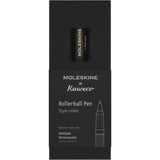 Moleskine Kaweco Rollerball pen in sleek black, featuring a 0.7mm refill for smooth, consistent writing and elegant design.