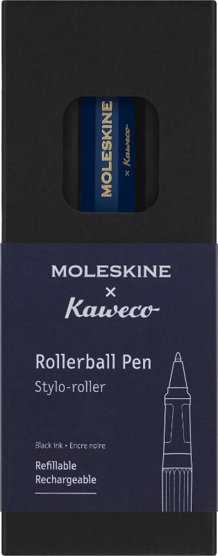 Elegant Moleskine Kaweco 0.7mm blue rollerball pen, perfect for effortless writing and stylish note-taking on the go.