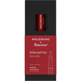 Moleskine Kaweco 0.7mm rollerball pen in red, perfect for smooth writing and stylish note-taking.