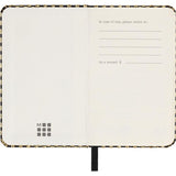 Moleskine LE Shine Gold XS Notebook with hard cover, elastic closure, and ivory paper in a stylish gift box for creative minds.