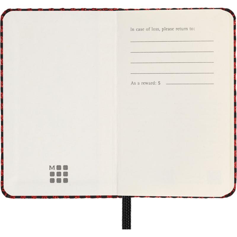 Moleskine LE Shine Notebook Metallic Red XS Plain Hard Cover w/Gift Box