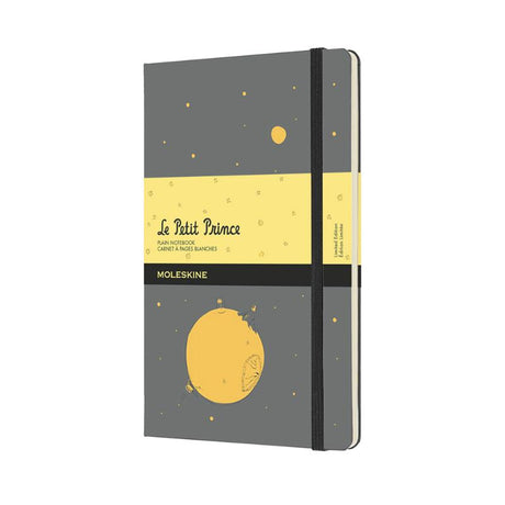 Moleskine Limited Edition Petit Prince Notebook in Slate Grey, featuring original illustrations and quotes for creativity.