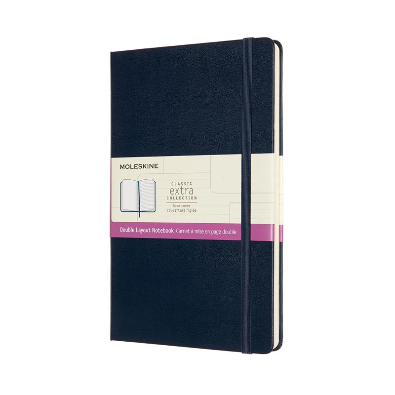 Moleskine Notebook Sapphire Large Ruled + Plain Hard Cover