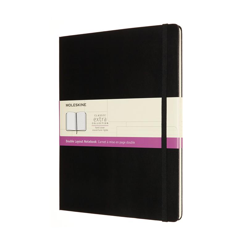 Moleskine Notebook Black XL Ruled + Plain Hard Cover