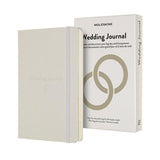 Moleskine Passion Journal for Wedding planning, featuring a hard cover, 400 acid-free pages, and themed stickers for customization.