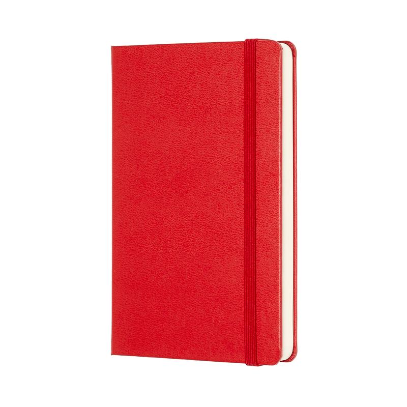 Moleskine Notebook Pocket Scarlet Red Hard Cover Plain