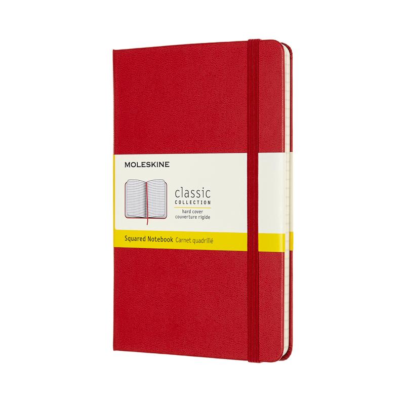Moleskine Notebook Medium Square Scarlet Red Hard