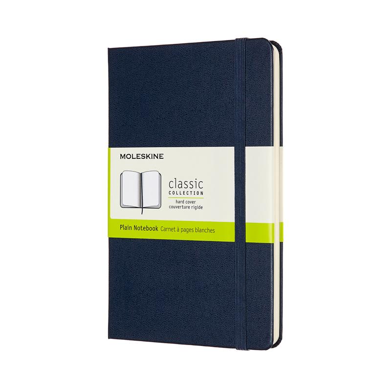 Moleskine Notebook Medium Plain Sapphire Blue Hard