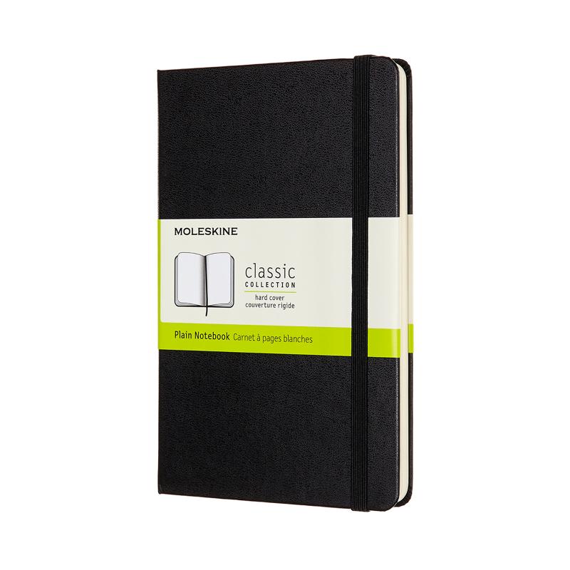 Moleskine Notebook Medium Black Hard Cover Plain