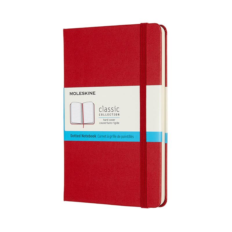 Moleskine Notebook Medium Dot Scarlet Red Hard