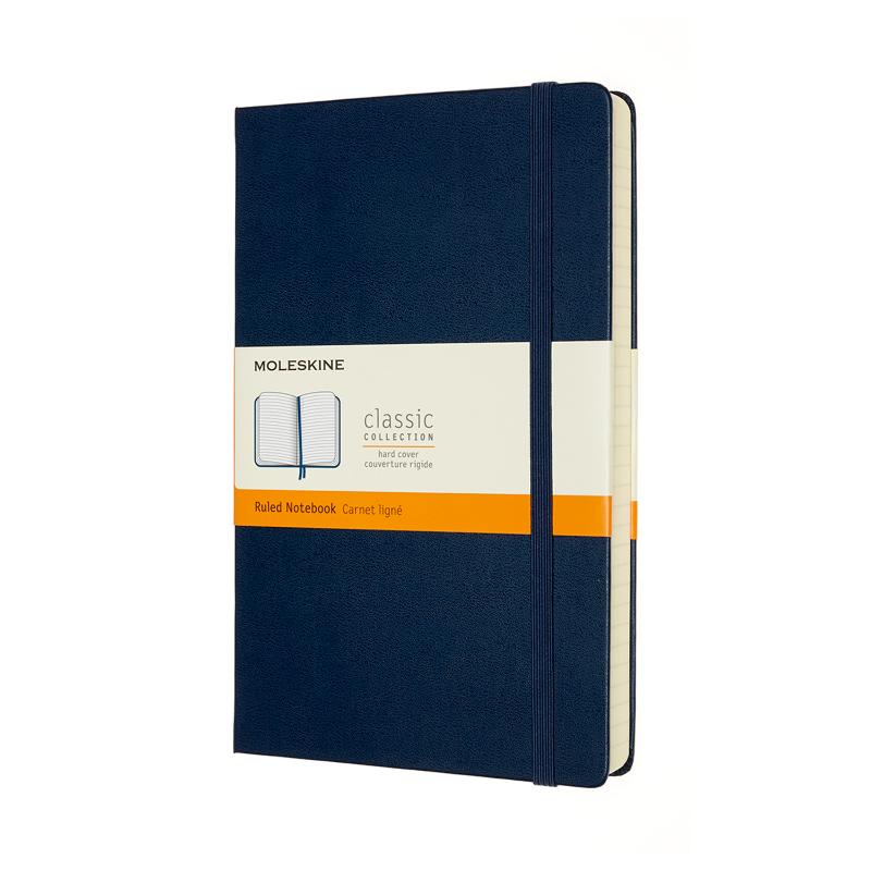 Moleskine Notebook Large Expanded Ruled Sapphire Blue Hard