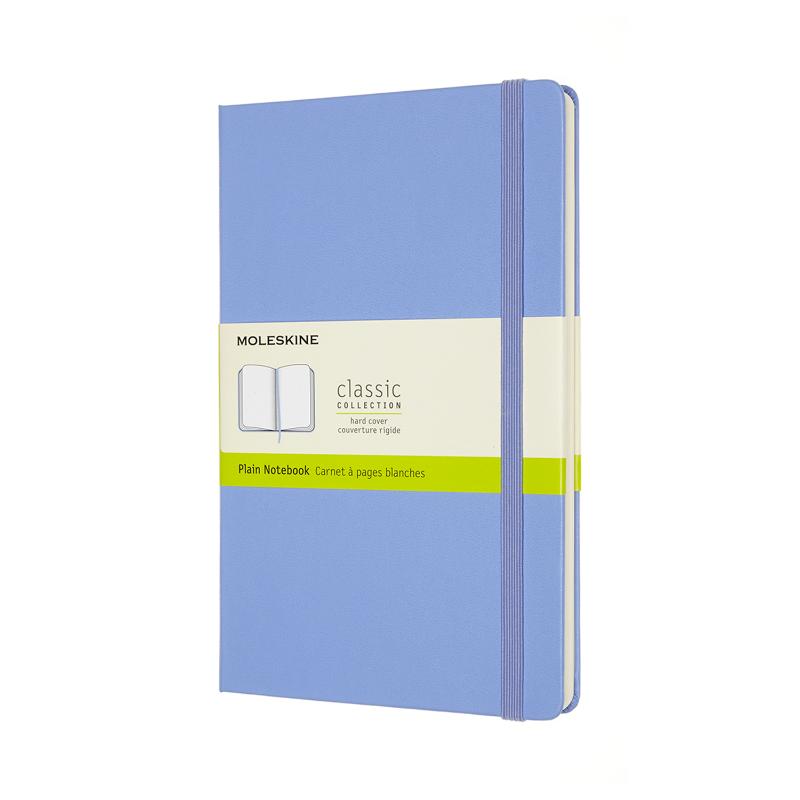 Moleskine Notebook Large Plain Hydrangea Blue Hard