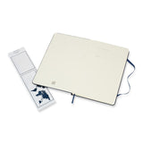 Moleskine Classic Notebook with ivory pages, elastic closure, bookmark ribbon, and expandable pocket, ideal for creatives.