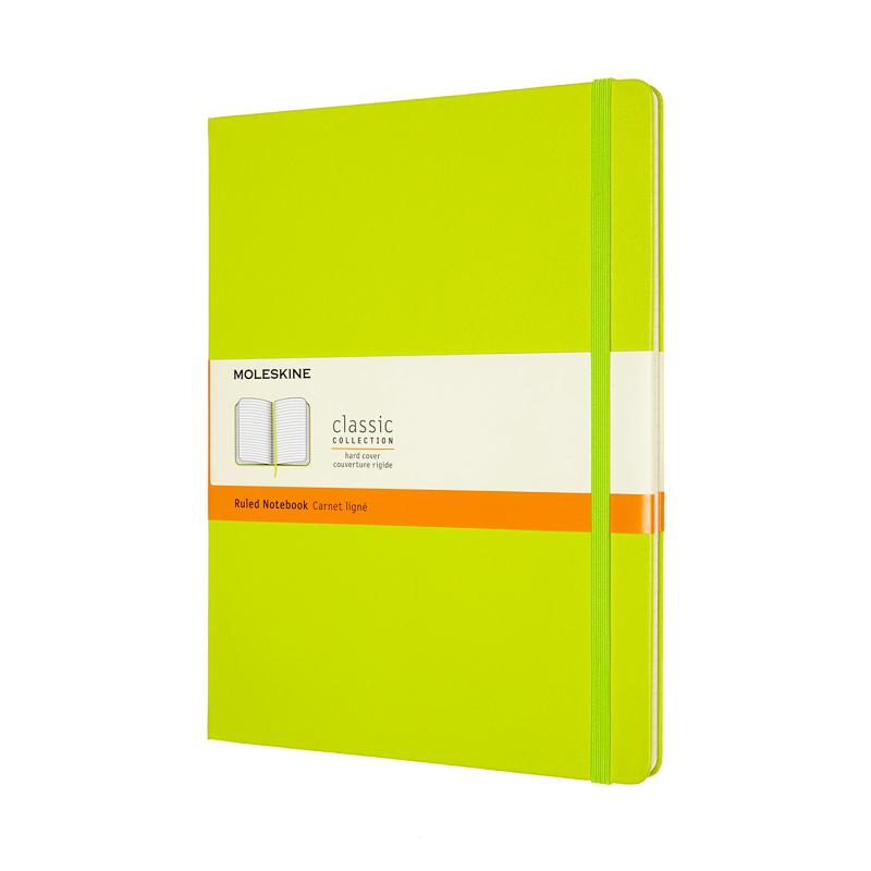 Moleskine Notebook XL Ruled Lemon Green Hard