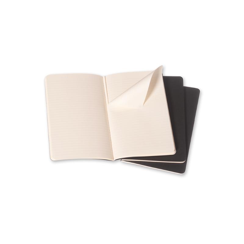 Moleskine Cahier Journals Pocket Black Ruled Pack 3