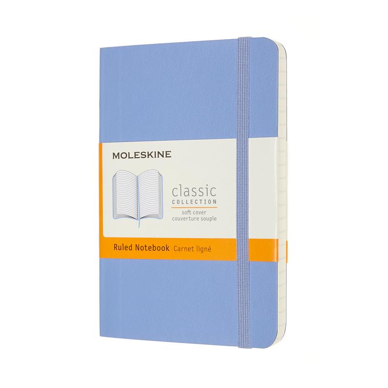 Moleskine Notebook Pocket Ruled Hydrangea Blue Soft