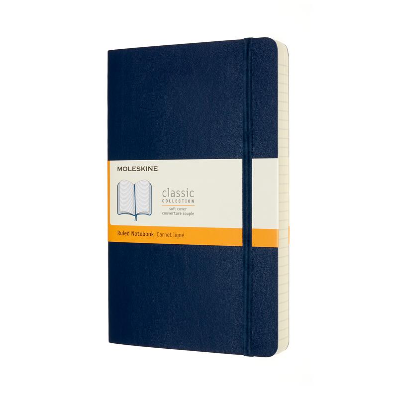 Moleskine Notebook Large Expanded Ruled Sapphire Blue Soft