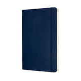 Sapphire Blue Moleskine Notebook with 400 pages, elastic closure, two bookmarks, and expandable pocket for organized note-taking.