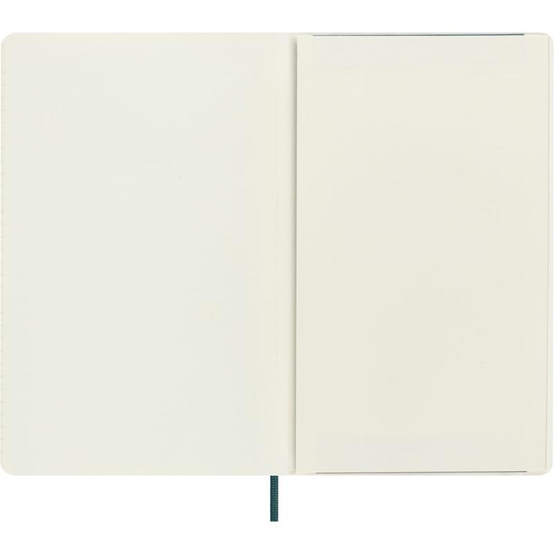 Moleskine LE Vegea Notebook in Boa Green, eco-friendly large ruled soft cover with python-inspired texture and gift box.