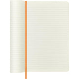 Capri orange Moleskine LE Vegea notebook with vegan cover, elastic closure, and gift box, ideal for sustainable note-taking.