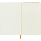 Moleskine Capri Orange Notebook, large ruled soft cover with vegan materials, elastic closure, gift box included.