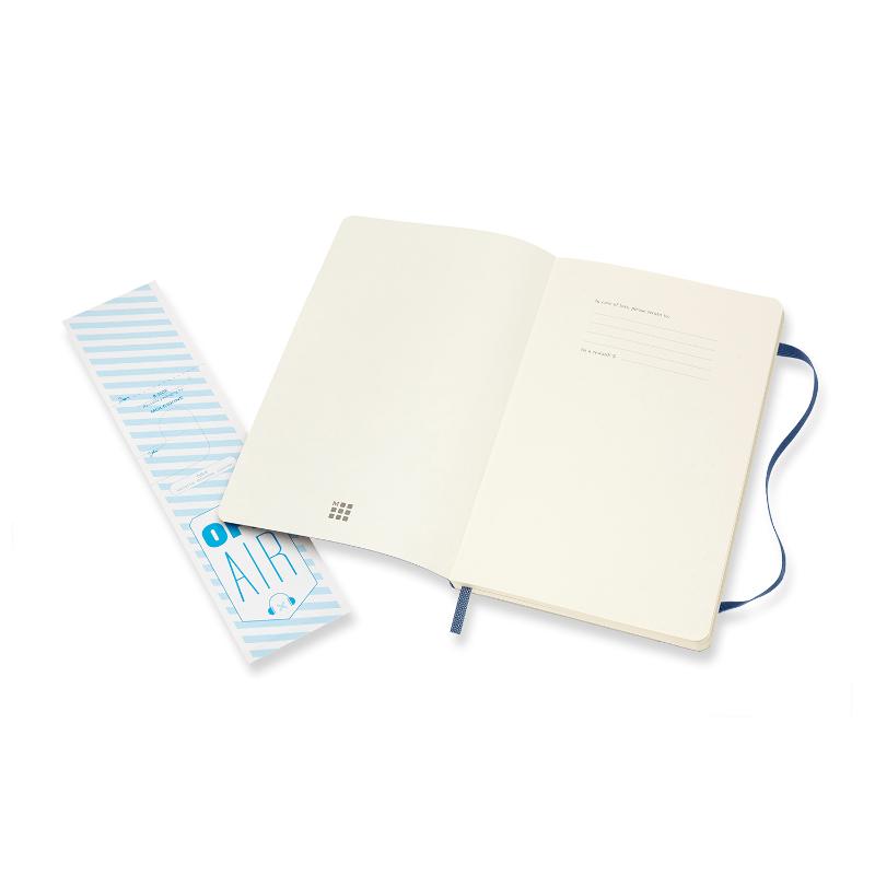 Moleskine Notebook Large Plain Sapphire Blue Soft