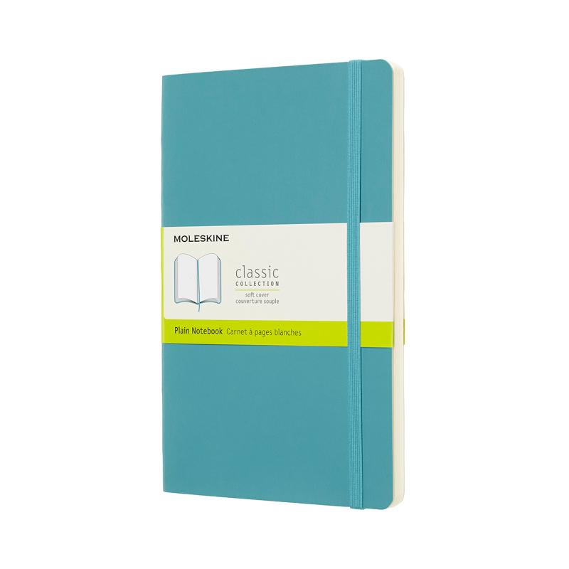 Moleskine Notebook Large Plain Reef Blue Soft
