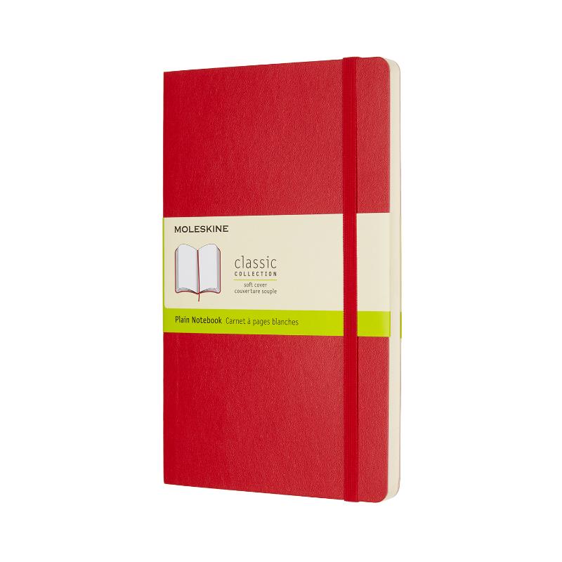 Moleskine Notebook Large Plain Scarlet Red Soft