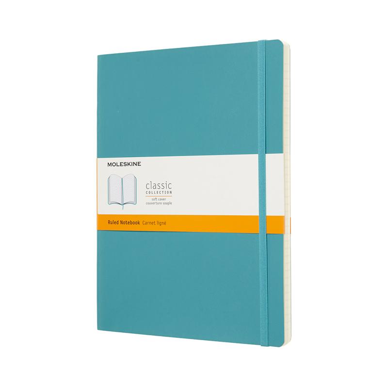 Moleskine Notebook XL Ruled Reef Blue Soft